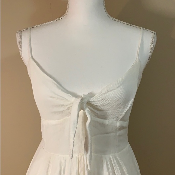 White Ruffle Mini Dress - Picture 3 of 5